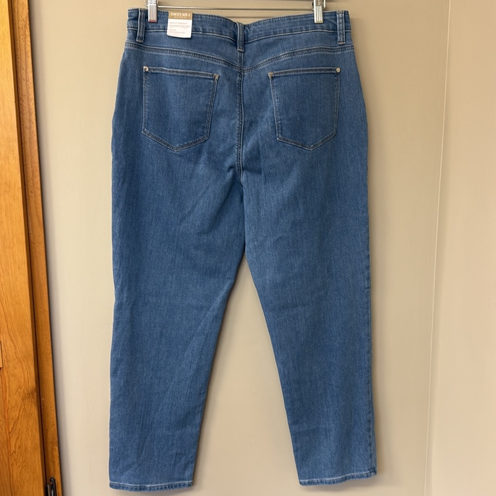 NWT | Chico’s Perfect Stretch Girlfriend Ankle Jeans |sz 2(US12)|Hampton Lt Wash - Picture 6 of 8